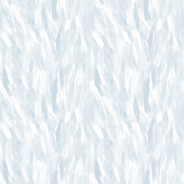 White and light blue abstract pattern resembling brushstrokes, creating a textured effect on the surface.