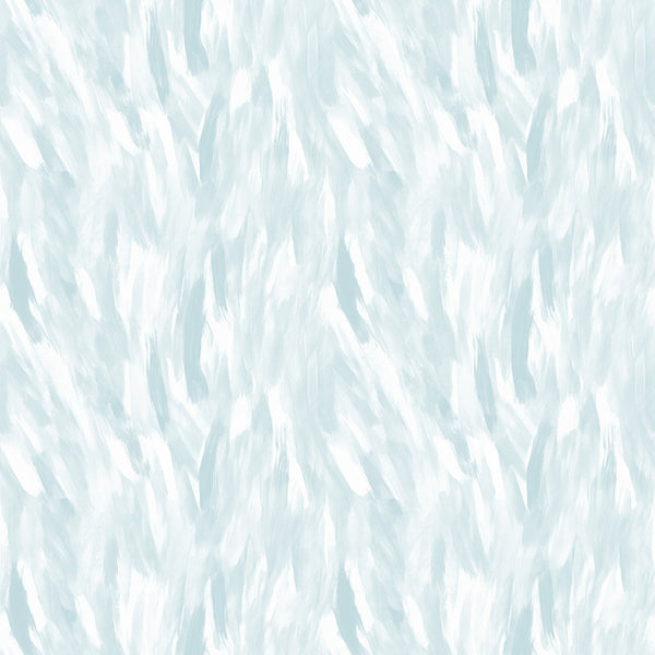 Abstract pattern with soft, brush-like strokes in light blue and white, creating a textured and flowing appearance.