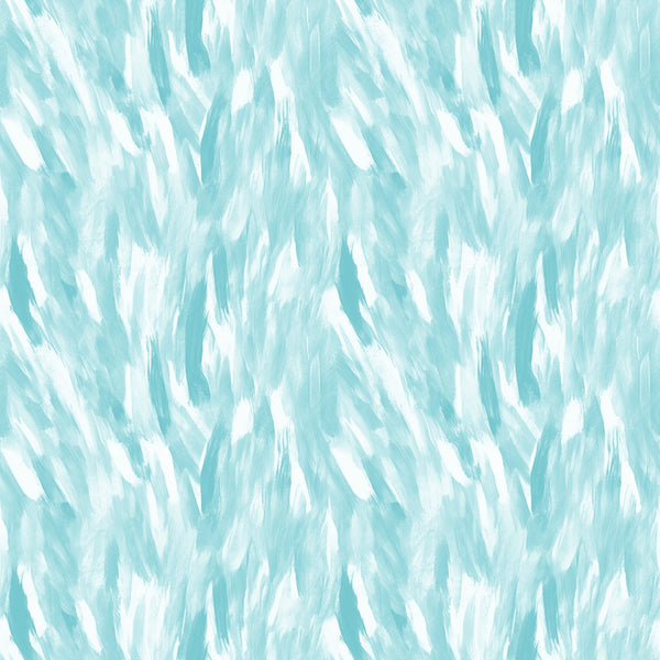 Abstract pattern with irregular, flowing strokes of light blue and white, creating a textured, dynamic appearance.
