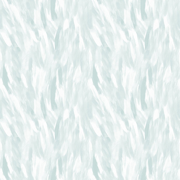 Abstract pattern with soft, white brushstrokes on a light blue background, creating a textured and flowing appearance.
