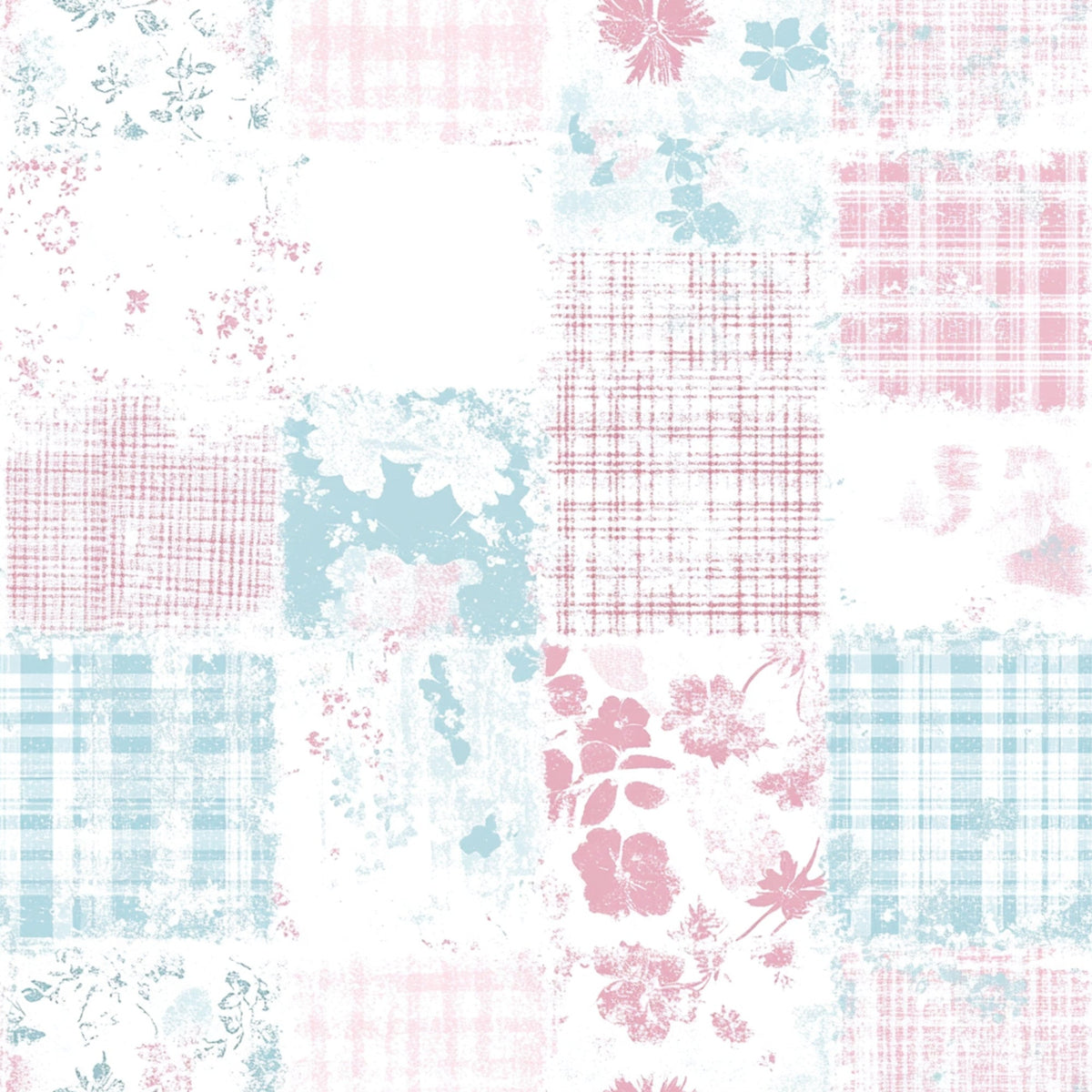 Patchwork Posies Pattern 21 Fleece Fabric