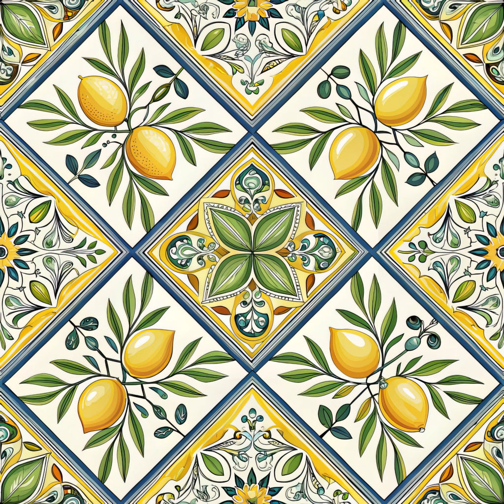 Amalfi Citrus Pattern 8 Fleece Fabric