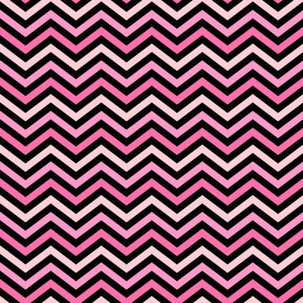 Zigzag pattern with alternating black and pink chevrons on a light pink background.
