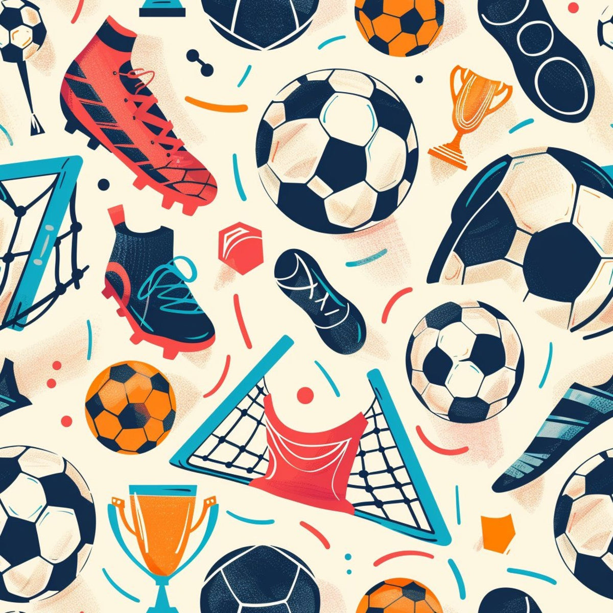 Match Day Pattern 1 Fleece Fabric