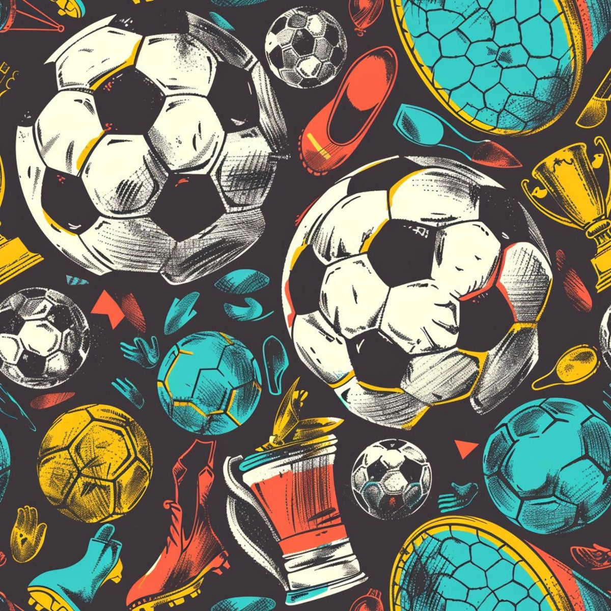 Match Day Pattern 3 Fleece Fabric