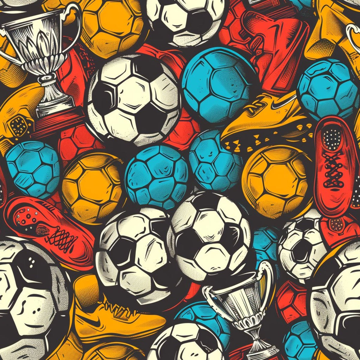 Match Day Pattern 4 Fleece Fabric