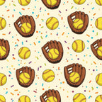 Fastpitch Fever Pattern 1 Fleece Fabric