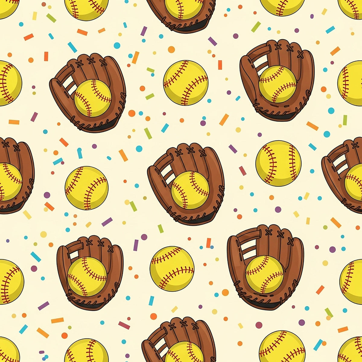 Fastpitch Fever Pattern 1 Fleece Fabric
