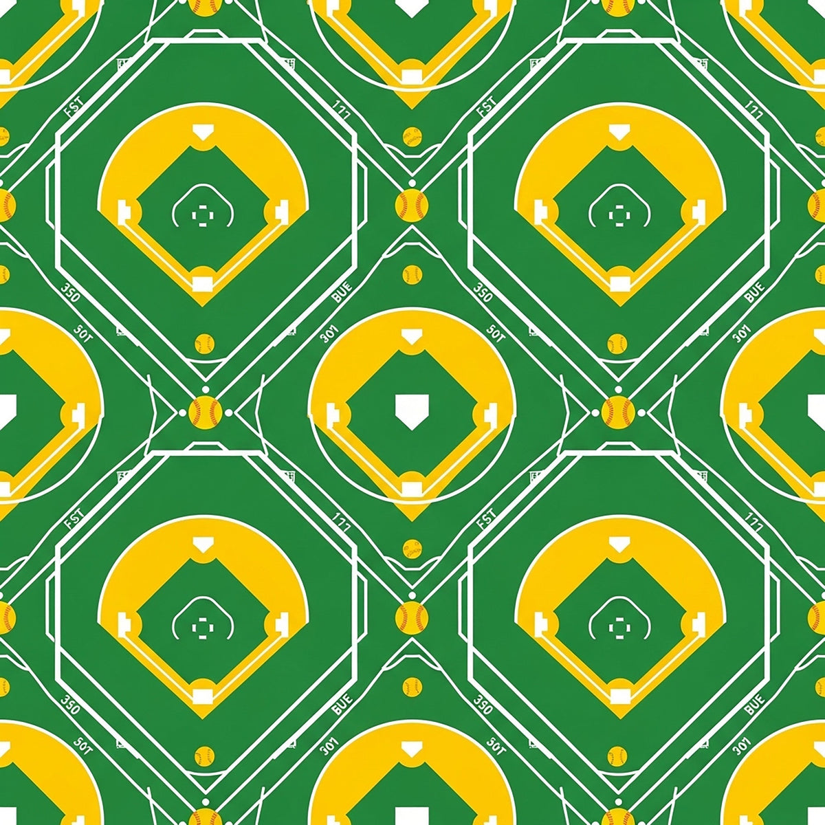 Fastpitch Fever Pattern 14 Fleece Fabric