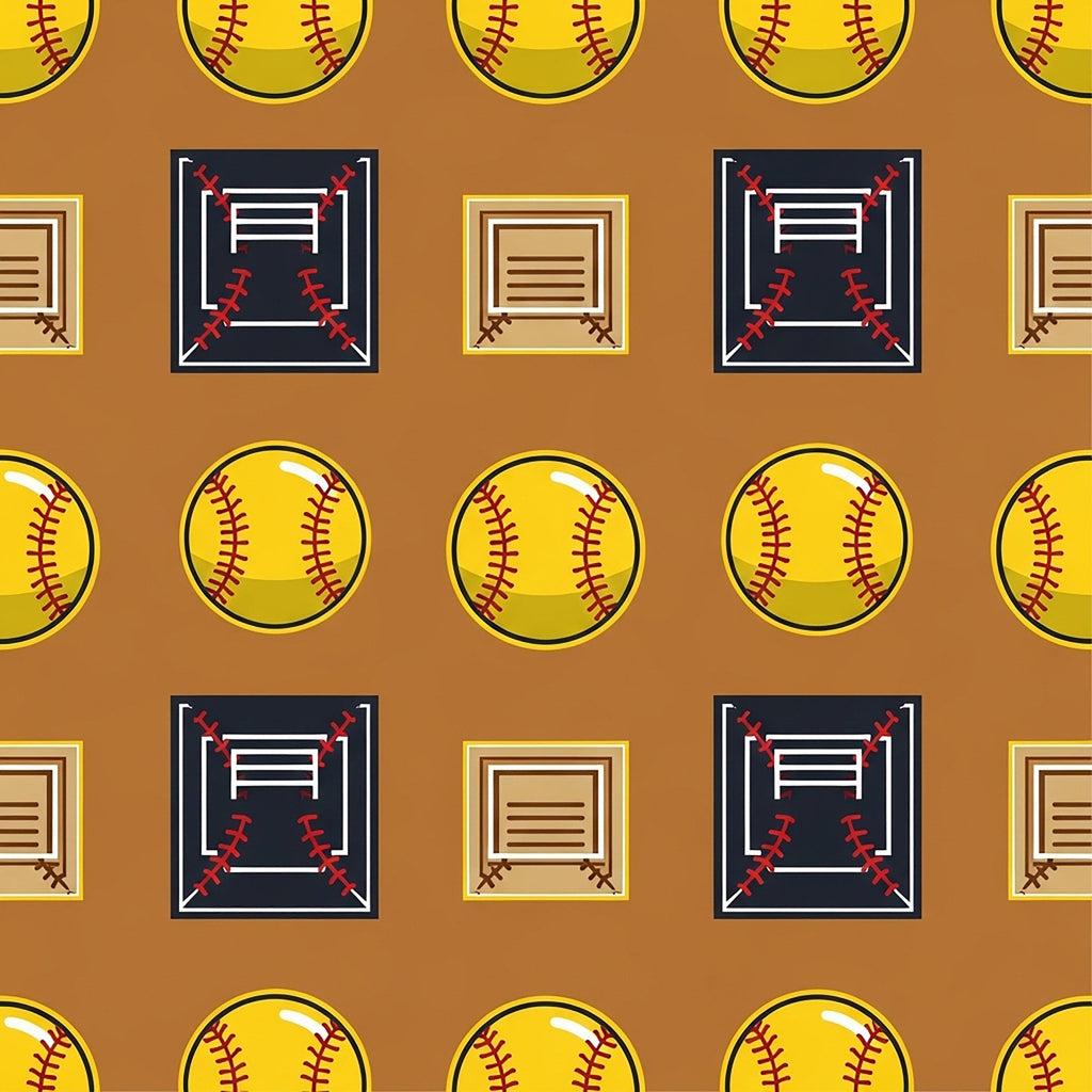 Fastpitch Fever Pattern 16 Fleece Fabric
