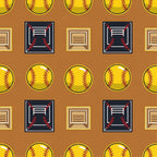Fastpitch Fever Pattern 16 Fleece Fabric