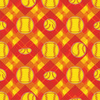 Fastpitch Fever Pattern 7 Fleece Fabric