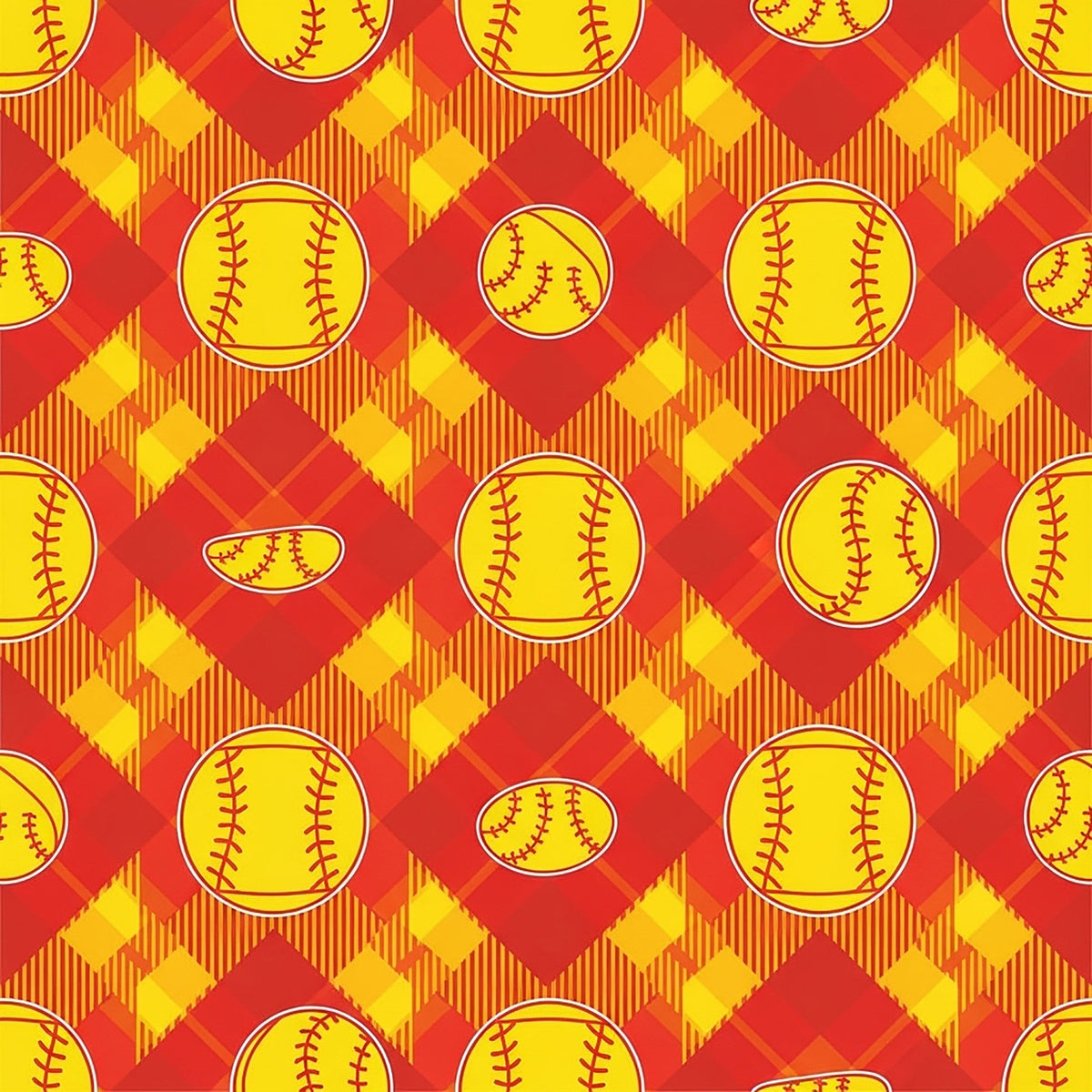 Fastpitch Fever Pattern 7 Fleece Fabric
