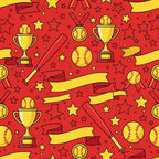 Fastpitch Fever Pattern 9 Fleece Fabric
