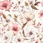Airy Blooms Pattern 1 Fleece Fabric