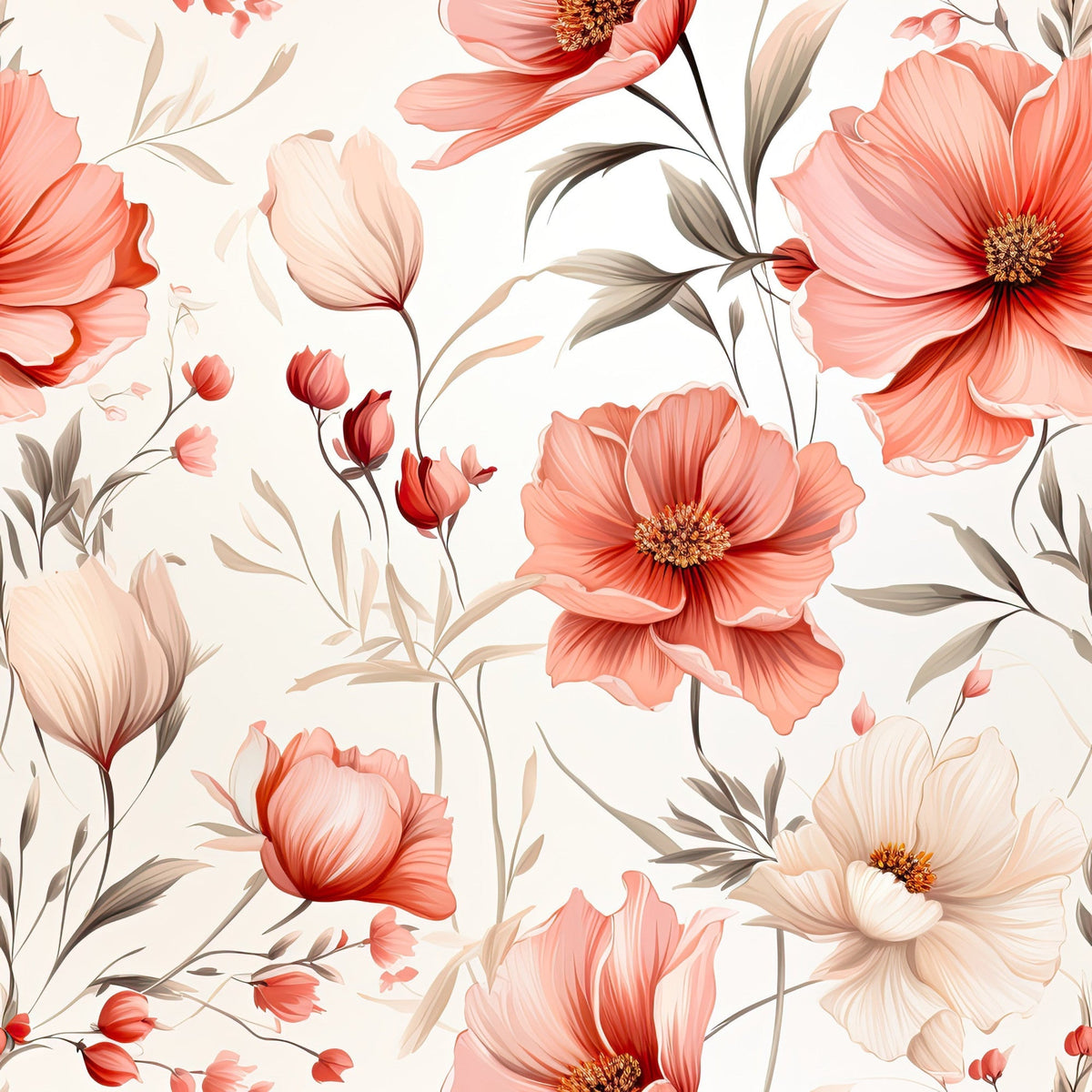Airy Blooms Pattern 10 Fleece Fabric