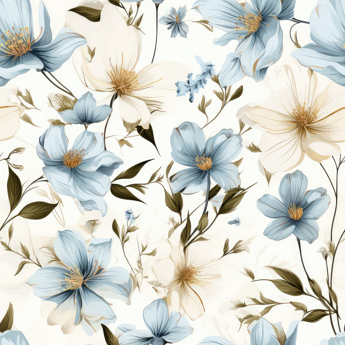 Airy Blooms Pattern 11 Fleece Fabric