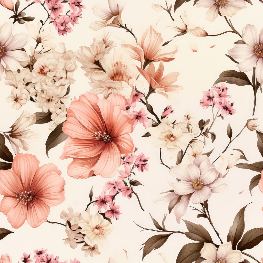 Airy Blooms Pattern 4 Fleece Fabric