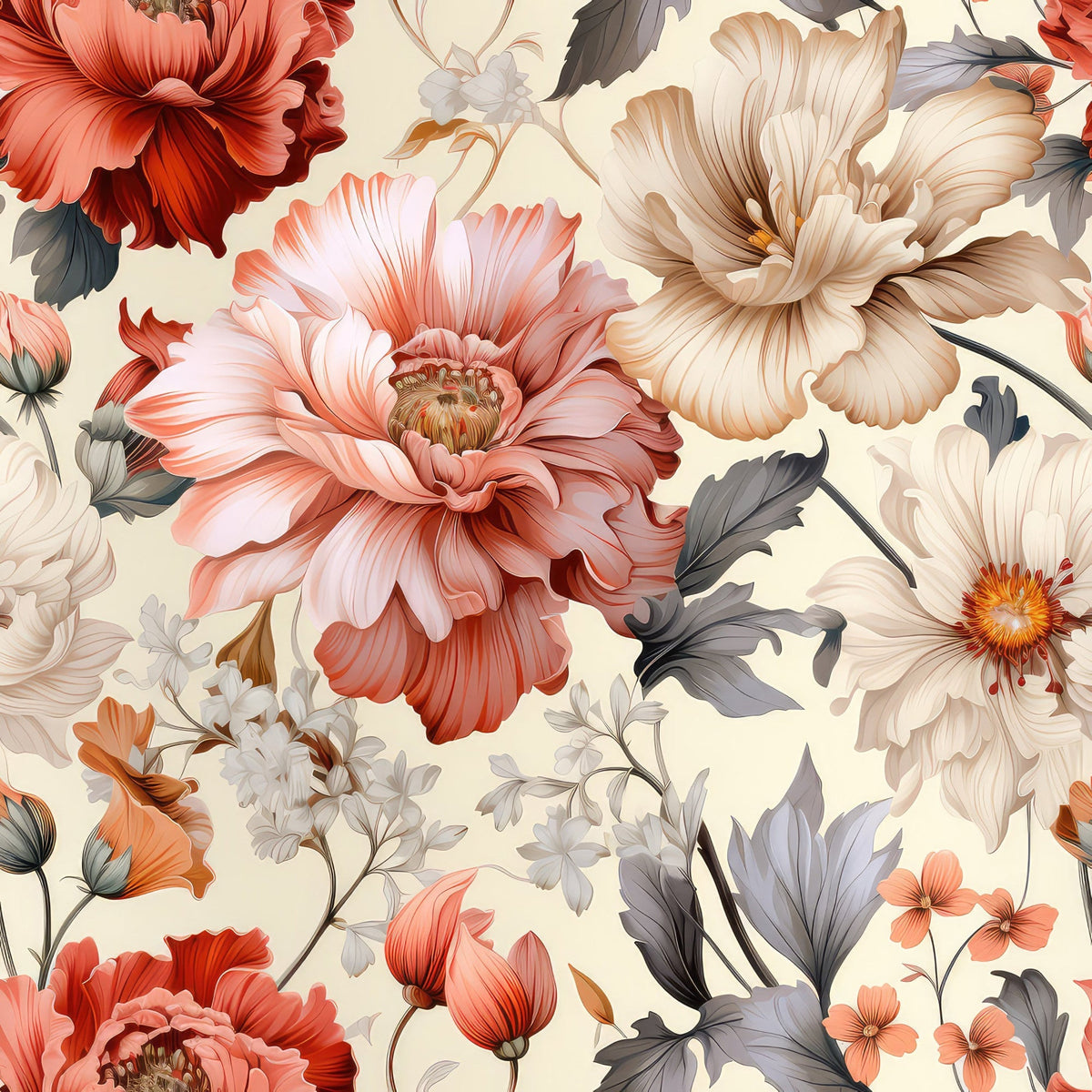Airy Blooms Pattern 7 Fleece Fabric