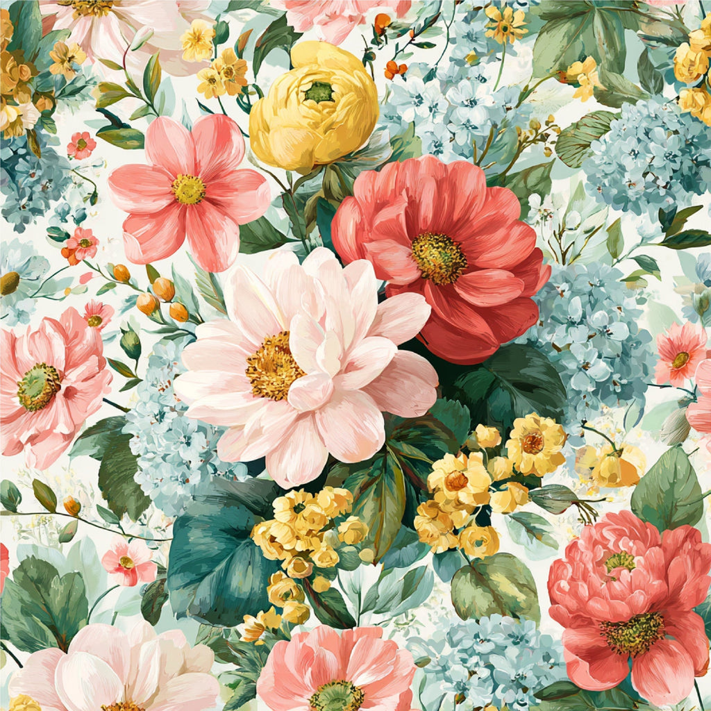 Petal Serenade Pattern 38 Fleece Fabric