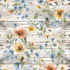 Farmhouse Blooms Pattern 1 Fleece Fabric