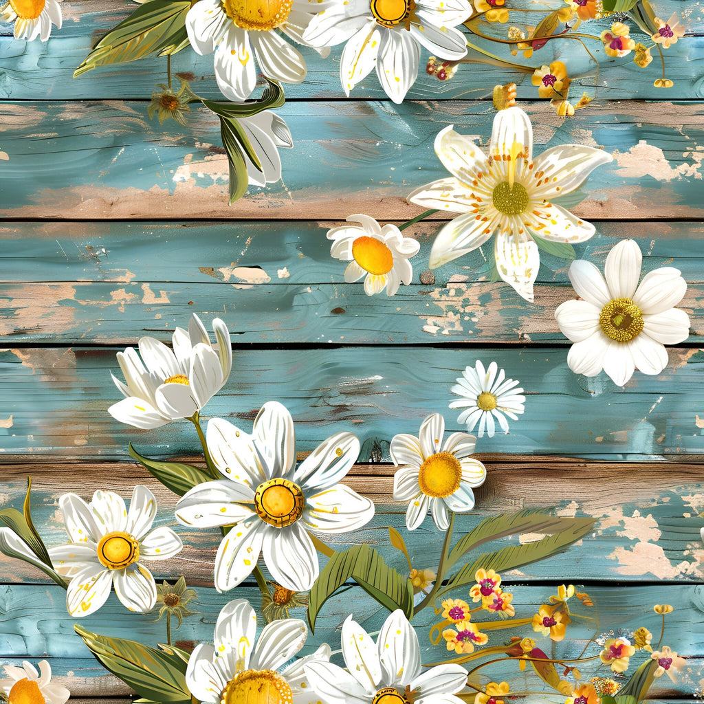Farmhouse Blooms Pattern 3 Fleece Fabric