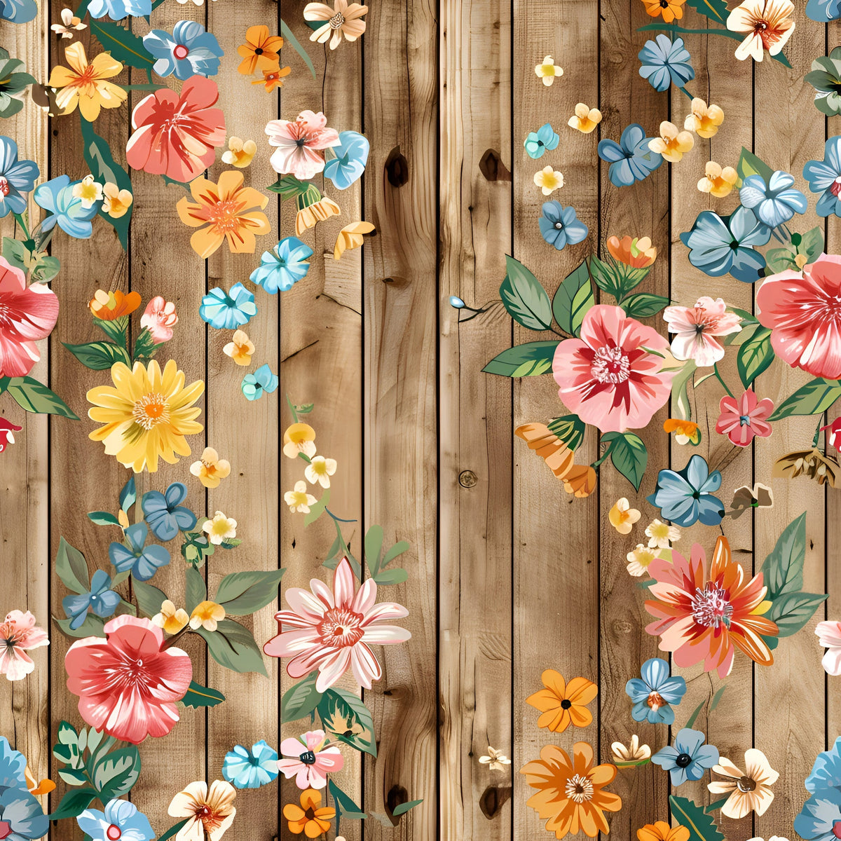 Farmhouse Blooms Pattern 5 Fleece Fabric