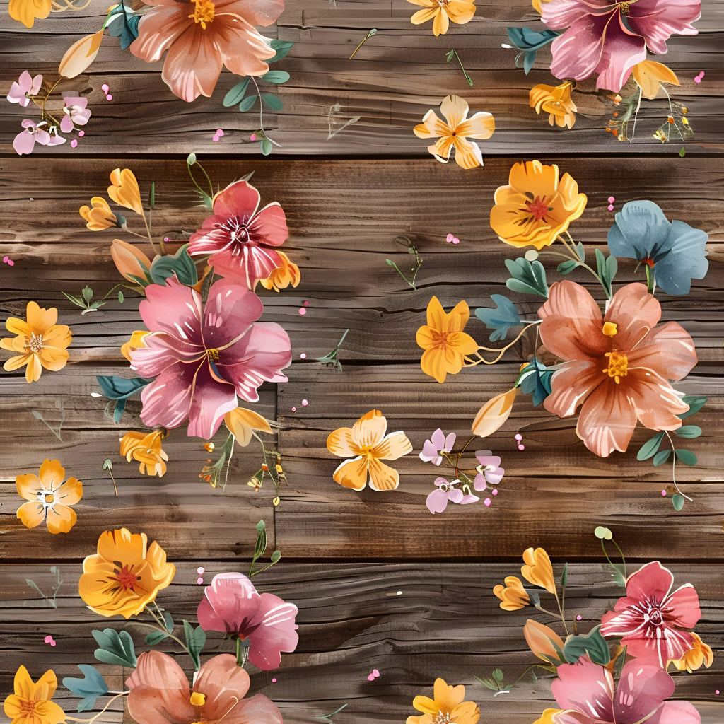 Farmhouse Blooms Pattern 7 Fleece Fabric