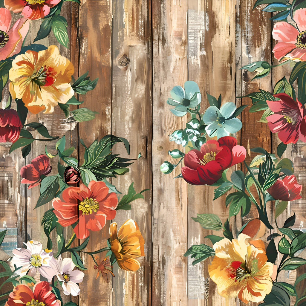 Farmhouse Blooms Pattern 9 Fleece Fabric