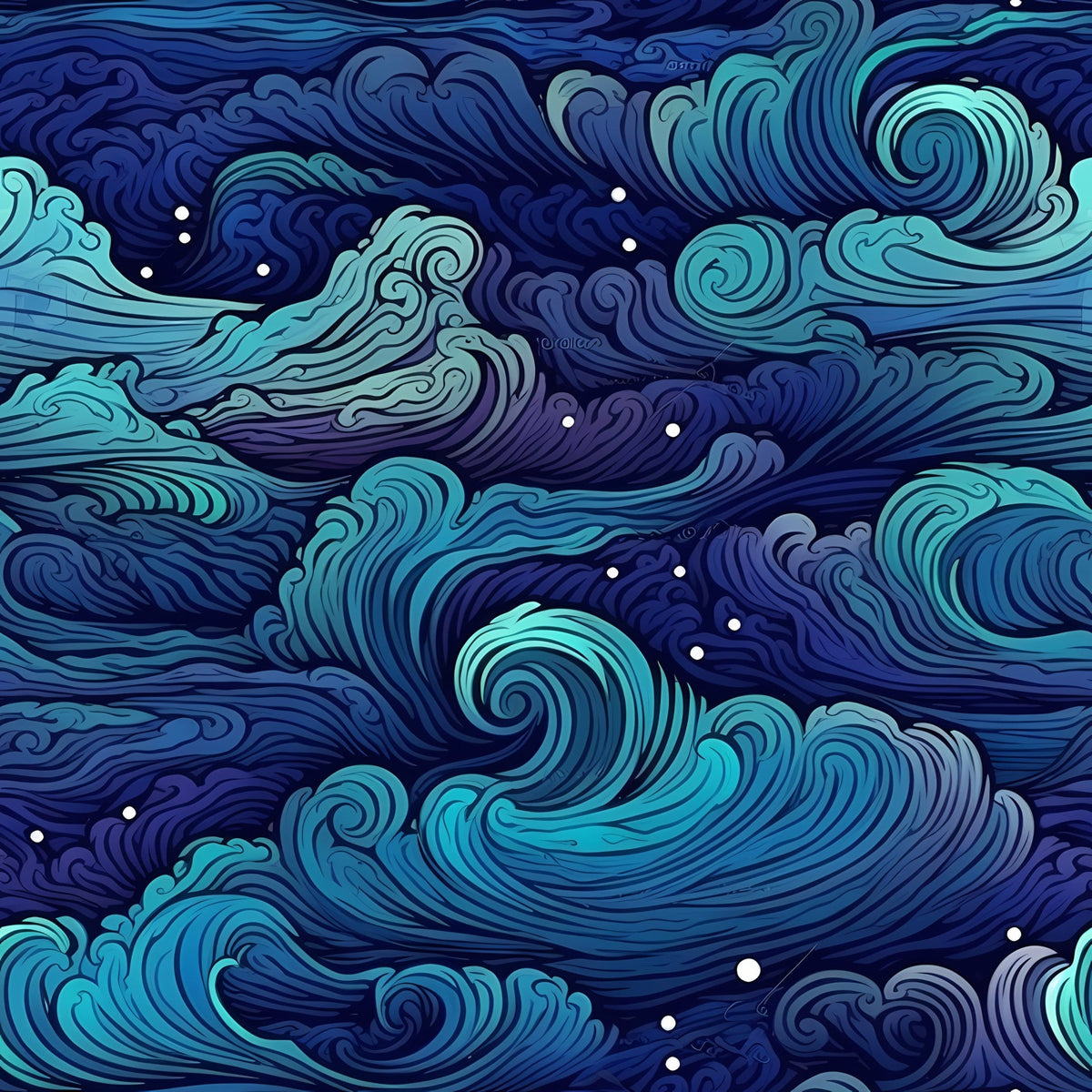 Starlit Swirls Pattern 10 Fleece Fabric