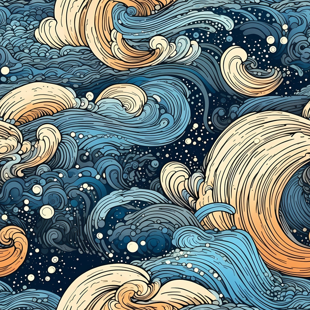 Starlit Swirls Pattern 8 Fleece Fabric