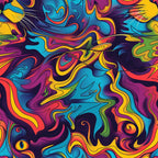Psychedelic Whiskers Pattern 1 Fleece Fabric