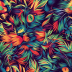 Psychedelic Whiskers Pattern 4 Fleece Fabric