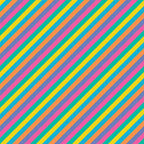 A pattern of diagonal stripes with alternating pink, orange, blue, yellow, and green colors.
