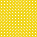 Yellow background with a pattern of evenly spaced white polka dots.