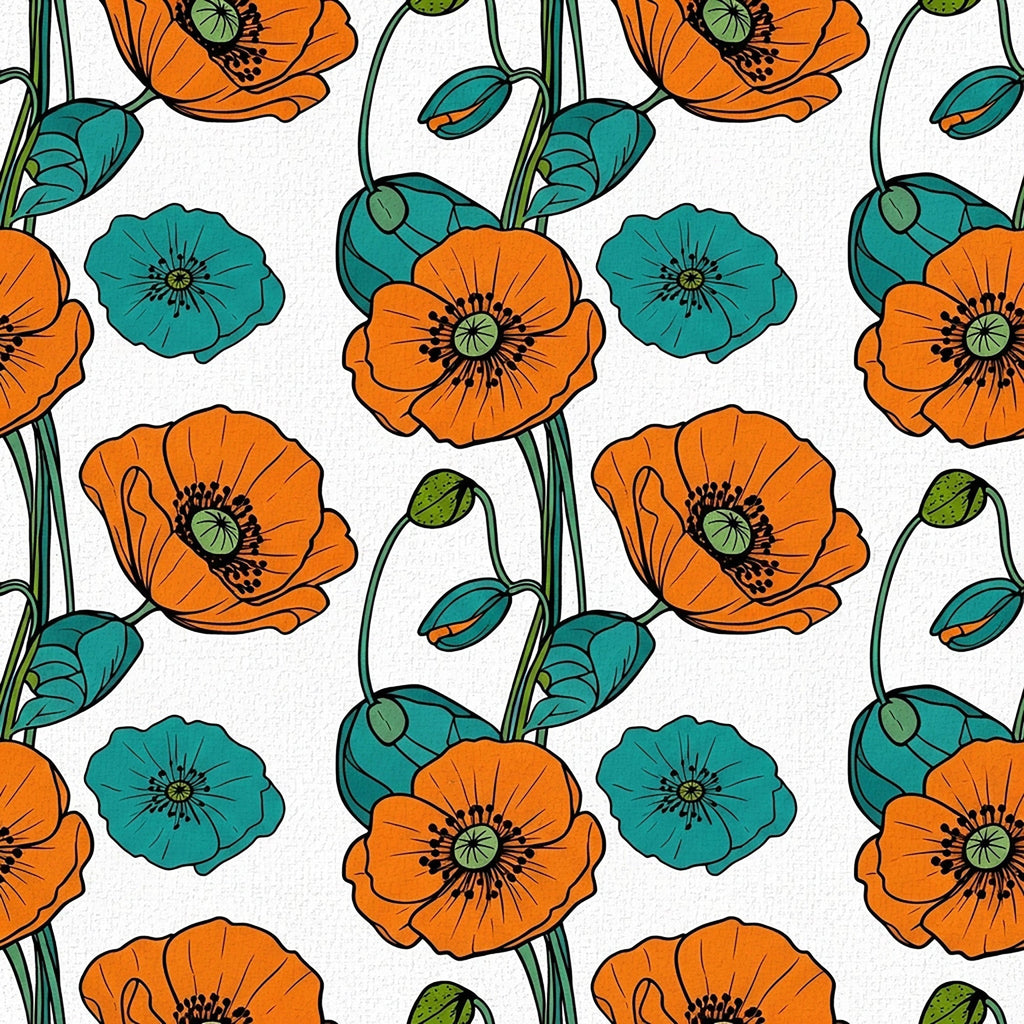 Mod Petal Pop Pattern 12 Fleece Fabric