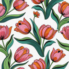Mod Petal Pop Pattern 17 Fleece Fabric