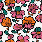Mod Petal Pop Pattern 22 Fleece Fabric