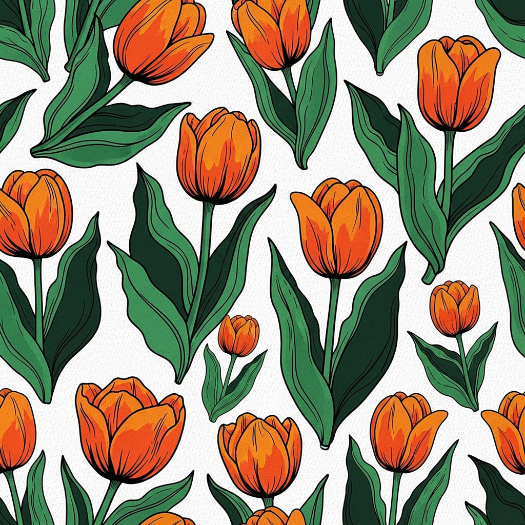 Mod Petal Pop Pattern 4 Fleece Fabric