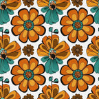 Mod Petal Pop Pattern 9 Fleece Fabric