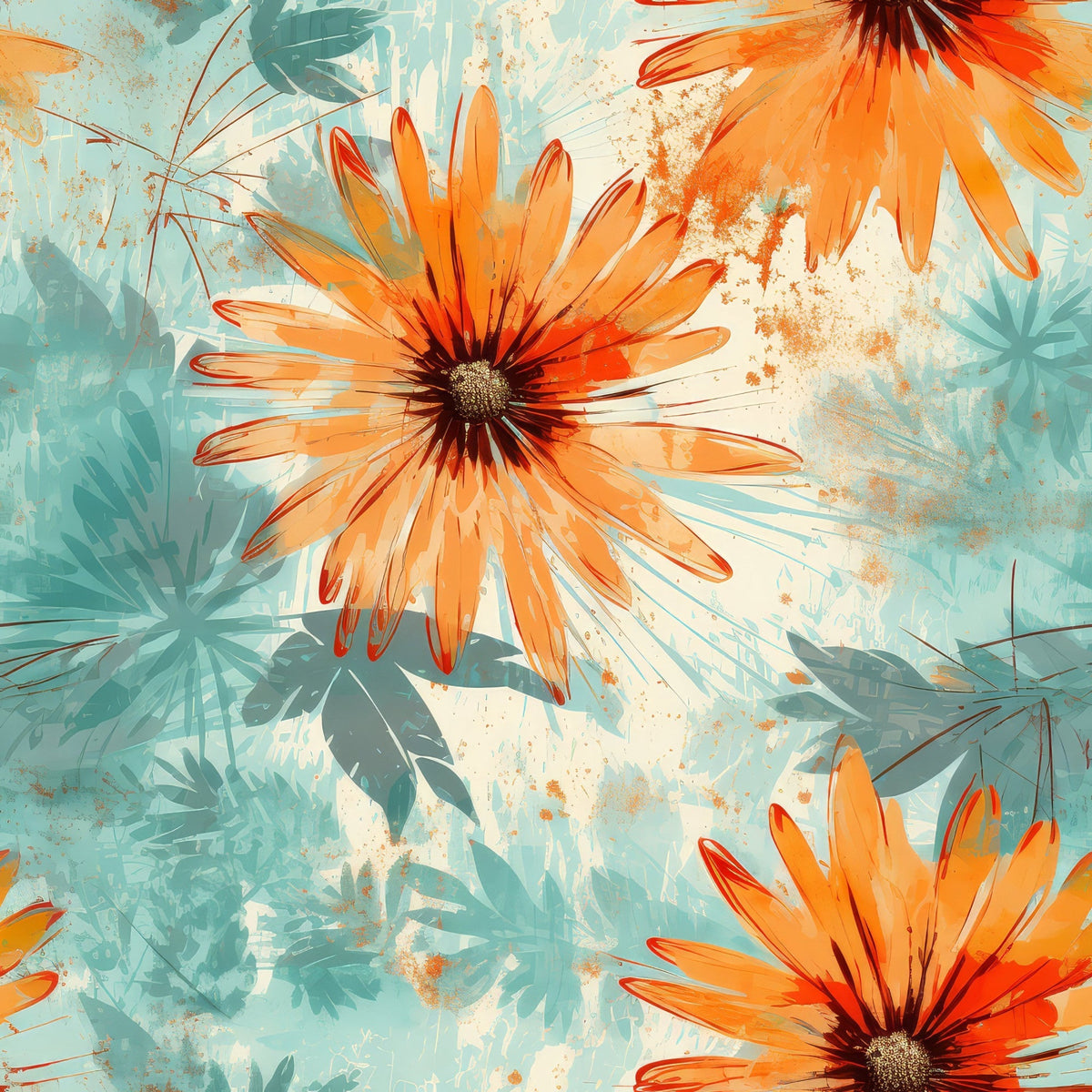 Sunwashed Daisies Pattern 11 Fleece Fabric