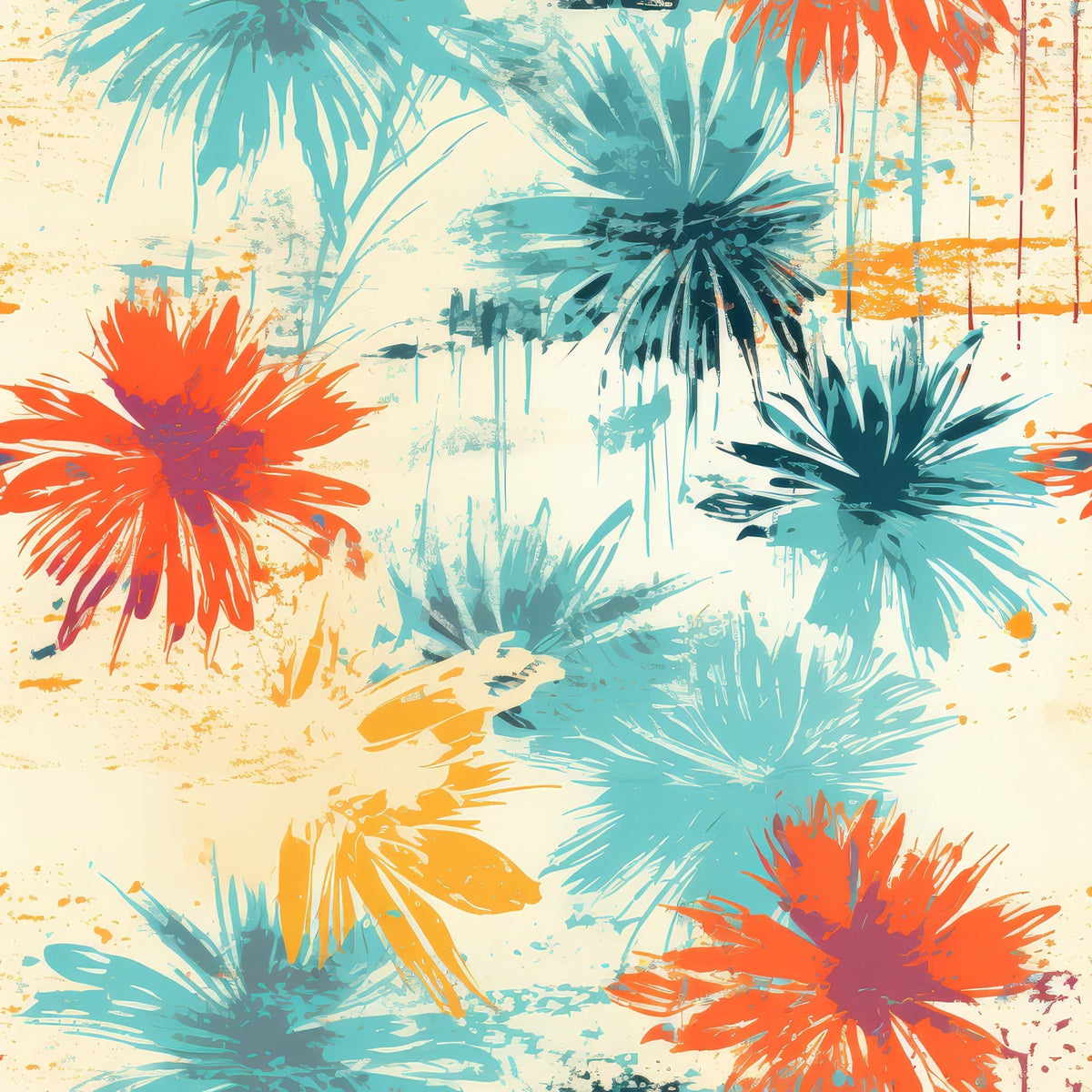 Sunwashed Daisies Pattern 7 Fleece Fabric