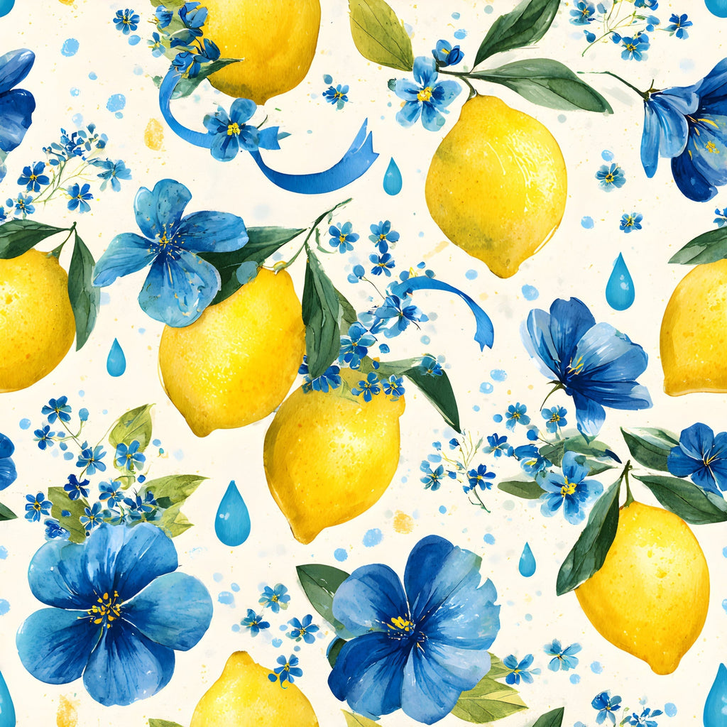 Sicilian Citrus Grove Pattern 2 Fleece Fabric