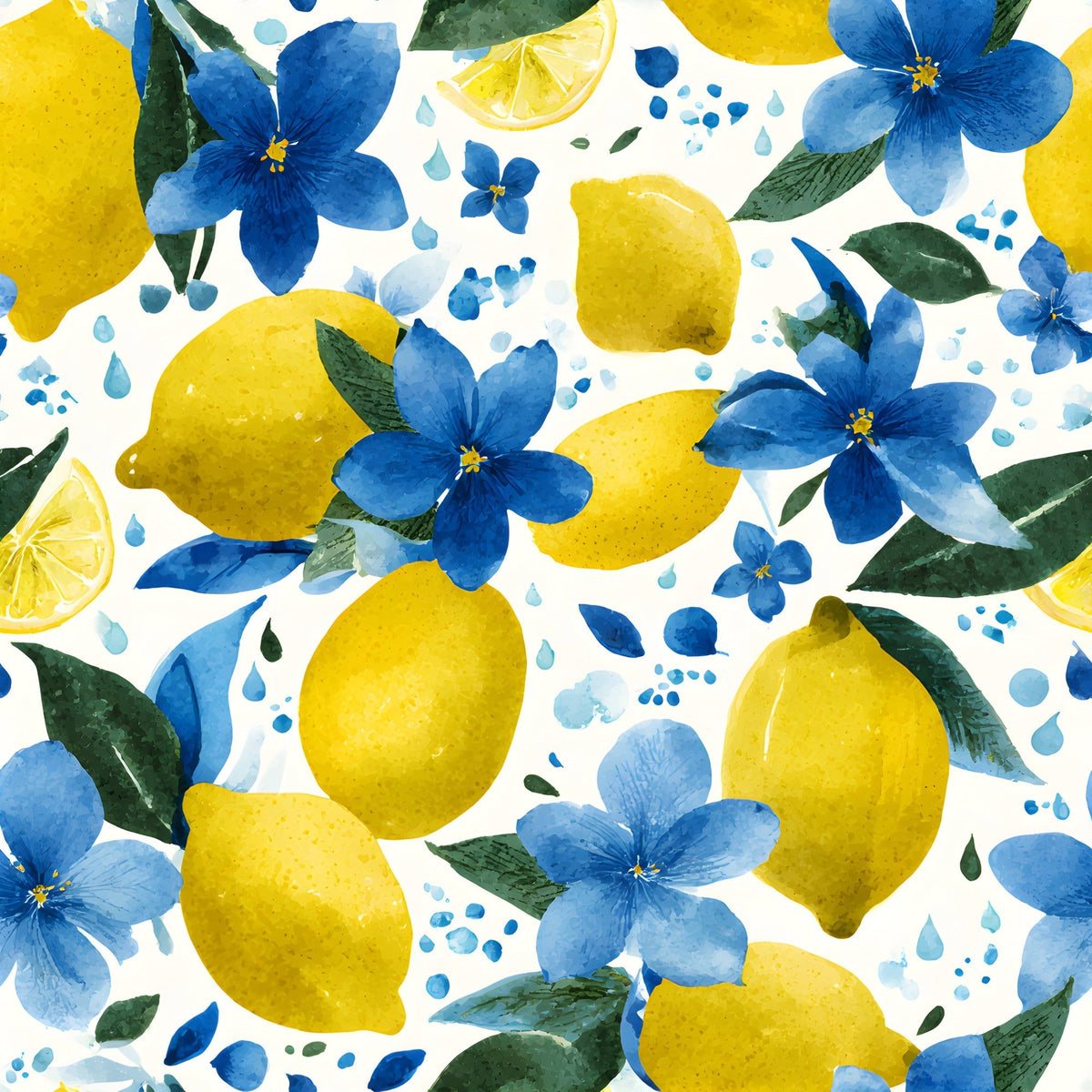 Sicilian Citrus Grove Pattern 3 Fleece Fabric
