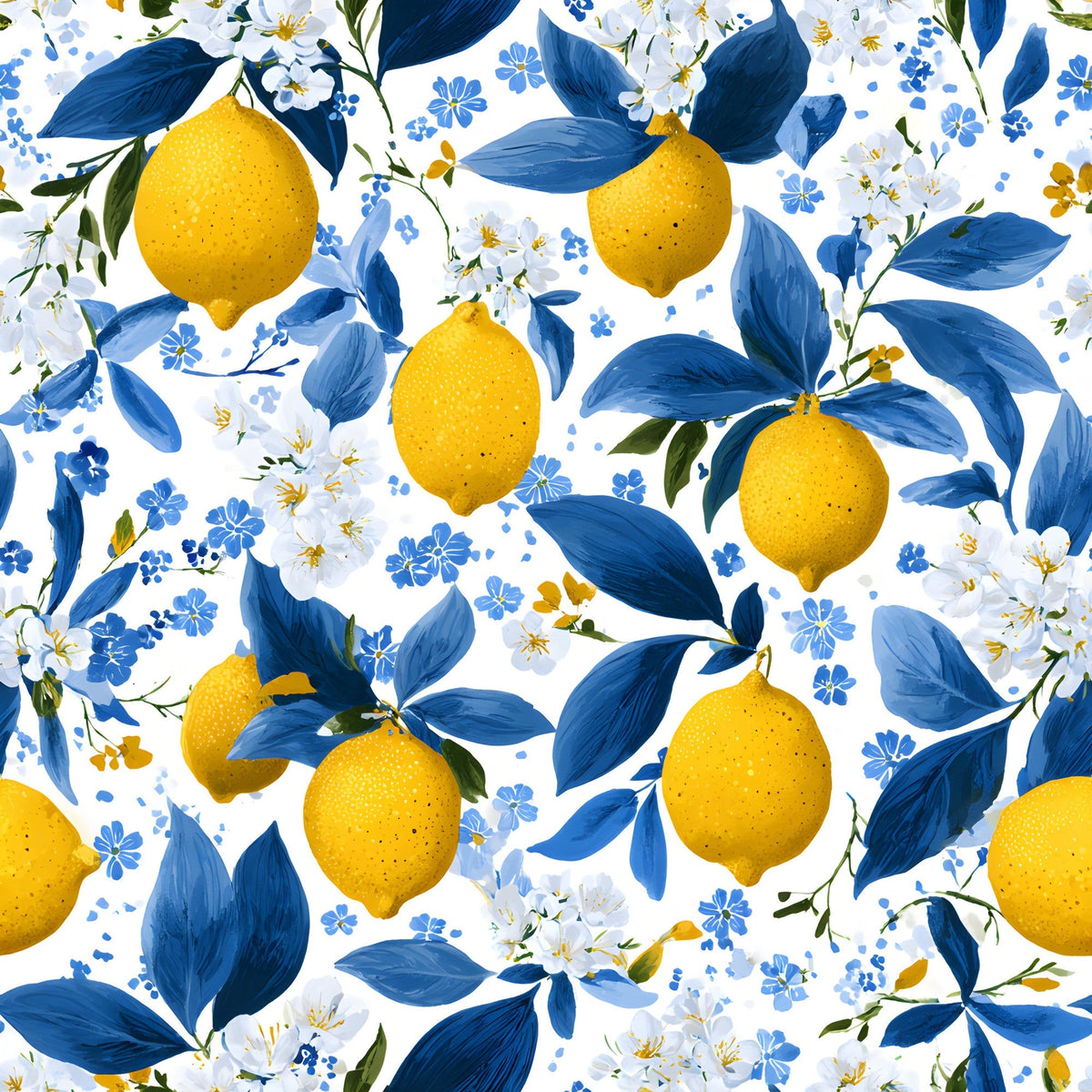 Sicilian Citrus Grove Pattern 7 Fleece Fabric