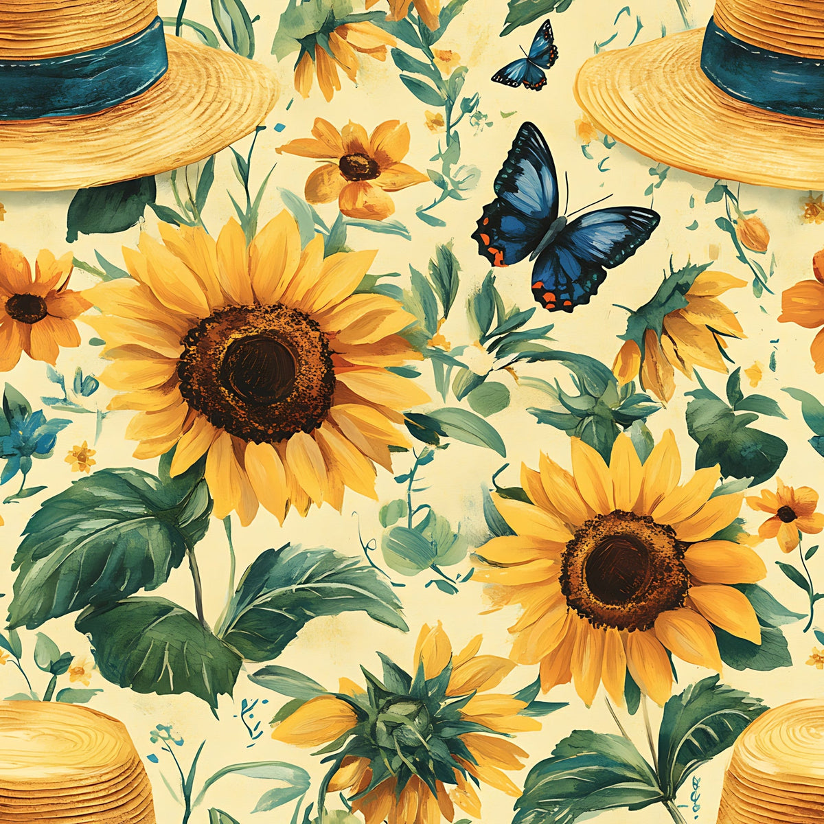 Sunflower Stroll Pattern 2 Fleece Fabric