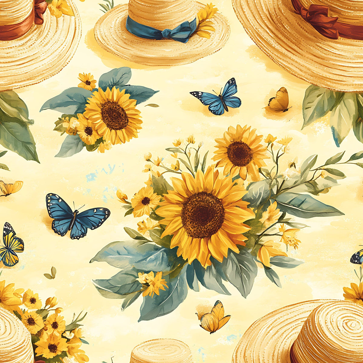 Sunflower Stroll Pattern 7 Fleece Fabric