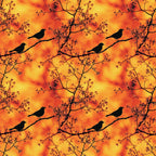 Dusk Silhouettes Pattern 2 Fleece Fabric