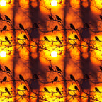 Dusk Silhouettes Pattern 4 Fleece Fabric