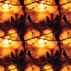 Dusk Silhouettes Pattern 5 Fleece Fabric